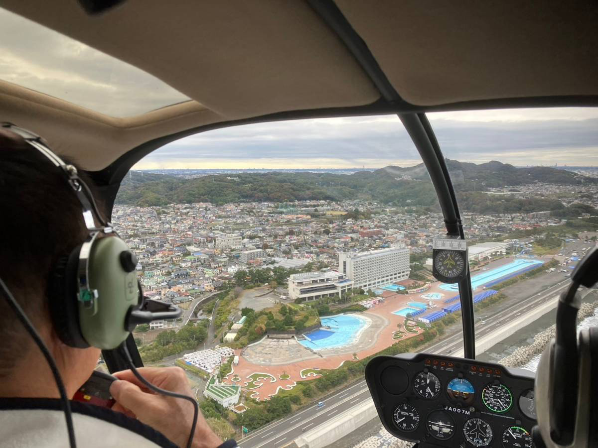 神奈川県大磯町 2023年大磯まつり　遊覧飛行